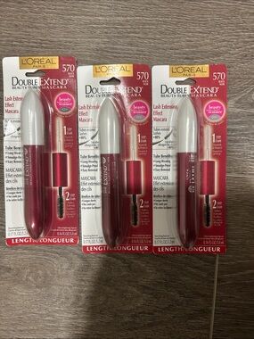 3X L'Oreal Double Extend Mascara - Black (570)